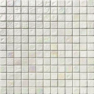 Alttoglass Mosaïque Stamp Iridiscent White