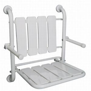 WCCare Folding Seat F/Shower W/Back Arms